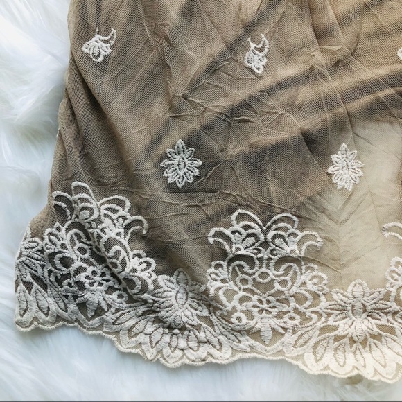 Saga Viscose Spandex Blend Open Front Hippie Boho Lace Cardigan with Pockets, M - Picture 11 of 15